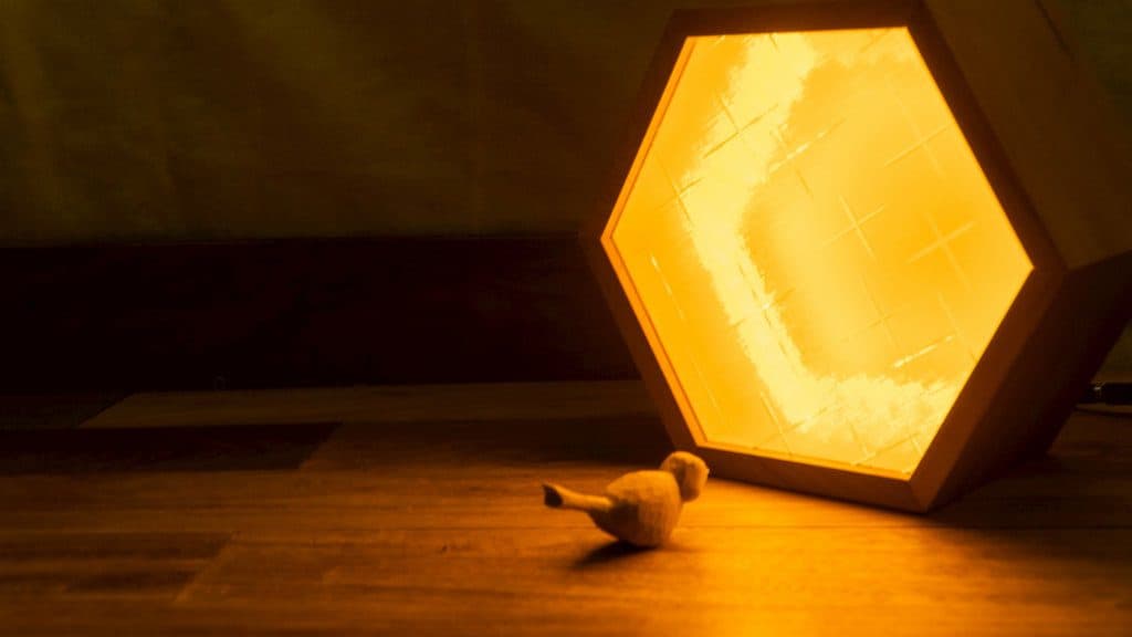 夜燈diy，充滿回憶的老壓花玻璃改裝